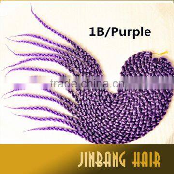 High Quality 3D 4 Strands 24inch 120g a Pack Synthetic Hair Twist Bug Color Cubic Braid photo-5
