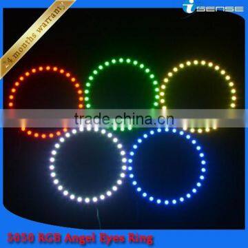 12v 80mm many sizes cut circle & full circle PCB White 5050 smd Rgb color car led angel eye halo rings led ring light