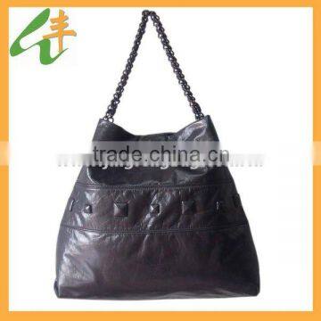 metal chain leather lady bags handbags fashion