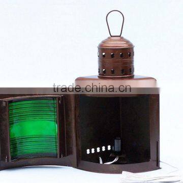 Antique Perko Lantern Vintage Oil Lamp Red Green Light Nautical Marine Ship Boat 1836