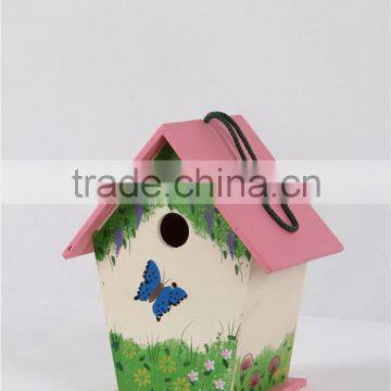 Eco-friendly decorative Solid pine wood birdhouse