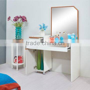 Modern High Glossy White Dresser With Mirror in Bedroom Furniture Set photo-2