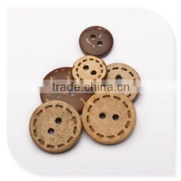 Round Natural Wooden Buttons with 2 holes