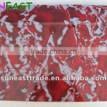 high quality china glossy flower face poplar back combi core polyester plywood