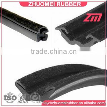 black EPDM rubber window channel molding