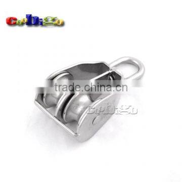 Stainless Steel 304 Double Swivel Wheel Rope Wire Sheave Pulley Lifting #FET015 photo-4