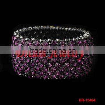 top fashion purple crystal metal bangle