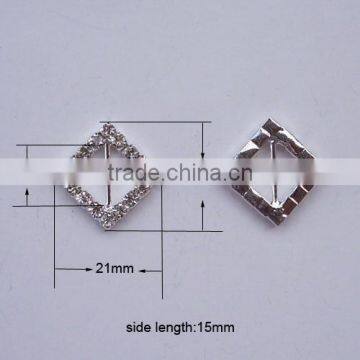 (M0187) 12mm inner bar rhinestone buckle for wedding invitation card