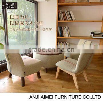 Wooden Coffee Table With Round Storage Ottoman AM-5005 Quality Choice photo-4