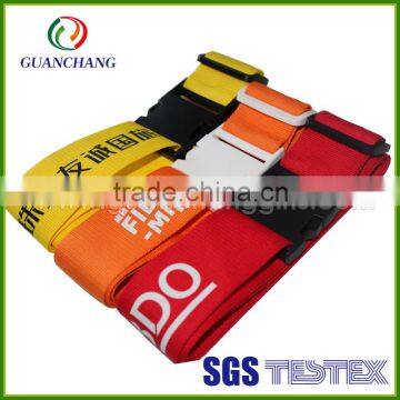 wholesale promotional luggage tag rubber strap, embroidered luggage straps, cross luggage strap