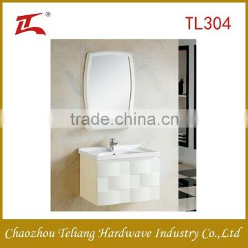 3D Weave Diamomd Exclusive Design Latest Style Home-using Bahroom Cabinet Vanity with Square Mirror