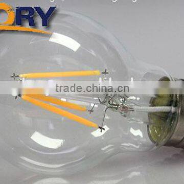 Globe filament e27 6w LED glass transparent candle bulb, LED bulbs for sale