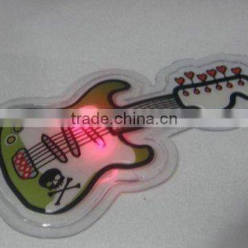 kids electronic guitar led shirts /pvc LED light