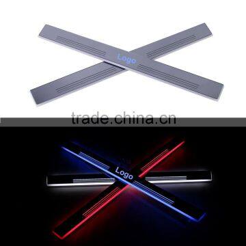 2 Pcs/Set Car LED Flash Door Sills Moving Scuff Plate Light Panel Front Door For Land Rover Evoque 2011 2012 2013 2014 2015