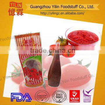 High quality 310g squeeze bottle pack italian tomato sauce