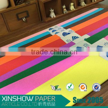 YiWu manufacturer crepe paper factory price DIY crepe paper 100gsm art paper price