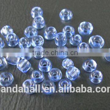 12/0 Glass Seed Beads, Transparent Lt.blue, 2mm, about 30000pcs/pound(SDB6)