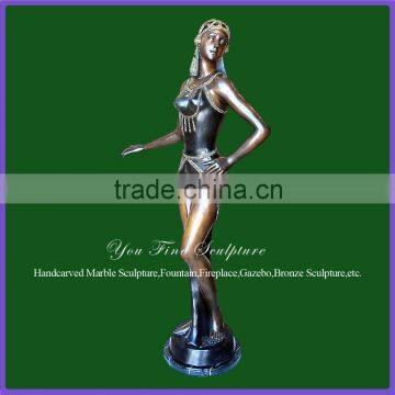 Outdoor Cast Sexy Girl Bronze Statue