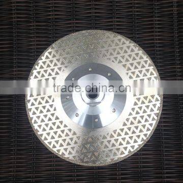 Electroplated Diamond Vanity Blade 7 inch (180 mm) with M14 Flange Pyramid Design Double Sided for Marble Limestone Cutting