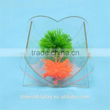 Acrylic mini glass fish bowl, clear acrylic fish bowl