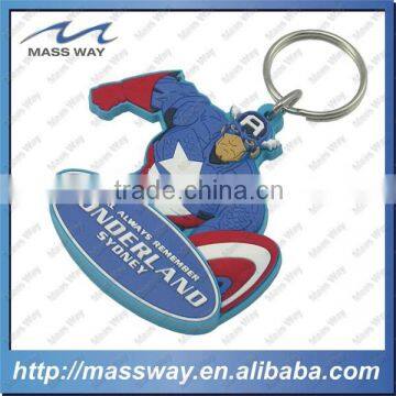 promotional fancy custom design cartoon soft PVC 3D rubber keychain