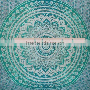 Purple Mandala Wall Tapestry, Indian Cotton Bedding Twin Bedspread