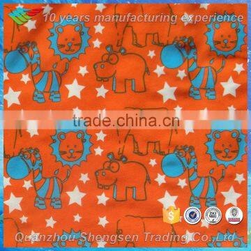 polyester and spandex print cartoon animal swimsuit fabric