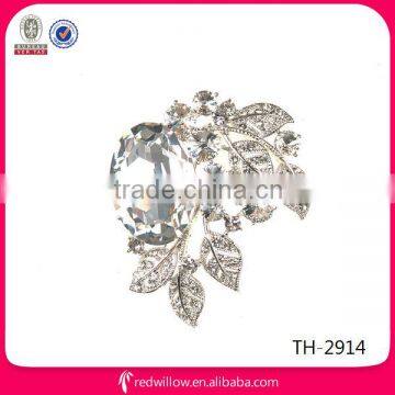 New fashion shinny crystal rhinestone metal flower brooches for girls