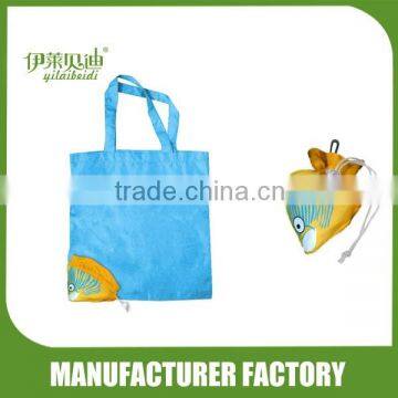 Hot sale fish polyester tote folding bag