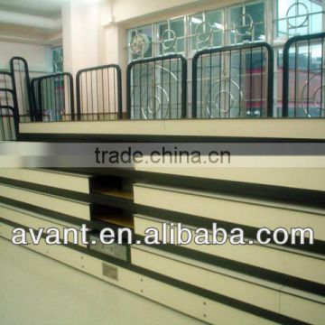 CE,SGS,TUV retractable platform,telescopic chair,ertractable temporary grandstand for indoor public multisports