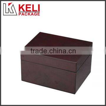 Square shaped wooden watch box