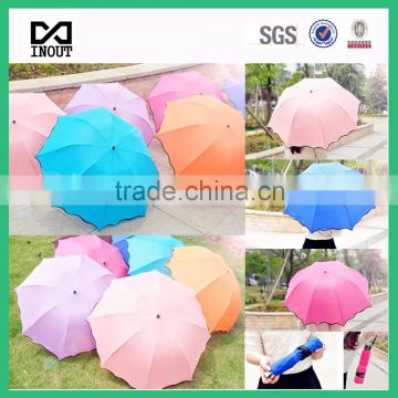 Lady 3 folds colorful inverse open water magic umbrella