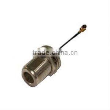 RF interface pigtail coaxial cable with connector