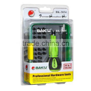 BAKU High quality 34 in 1 Non slip Grip Precision Screwdriver Set BK 3034