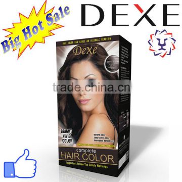 Dexe hot selling herbal extracts blue dye permanent cream