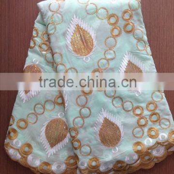 Fashion design guipure african swiss cotton voile lace fabric