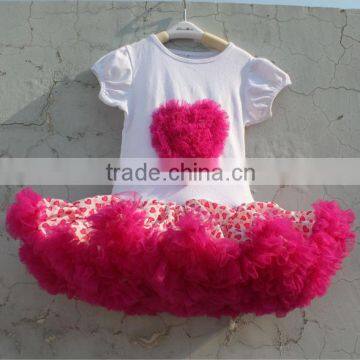 Latest boutique mini ballet pattern cute puffy tutu skirt dress for kids girl