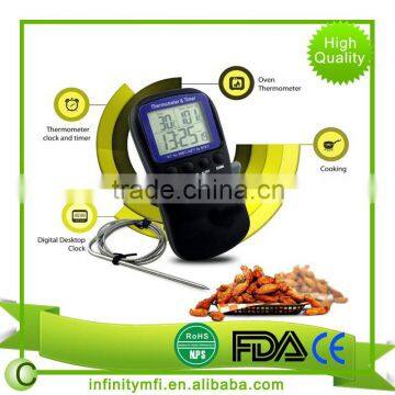 Best Selling Digital Thermometer for Oven Digital Lcd Display Probe Food Thermometer Timer Cooking Kitchen BBQ Meat photo-2