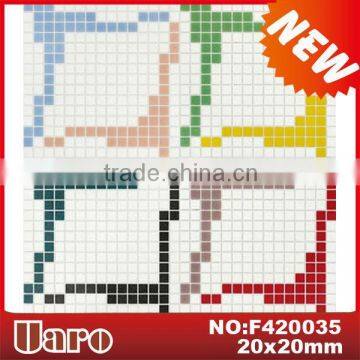 Multi-color glass art mosaic pattern