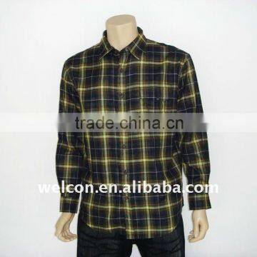 chinese Men's casual plaid stylish organic cotton shirt