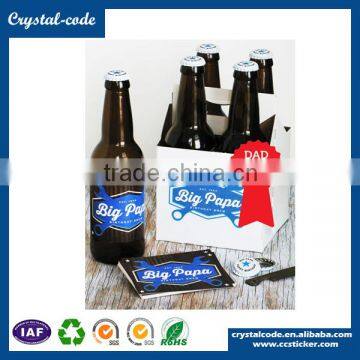 Self adhesive beer label printing bottle sticke beer bottle neck label