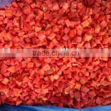 IQF Frozen red papper diced with good quality