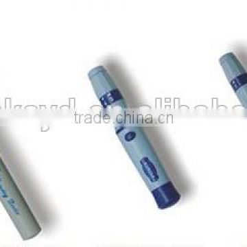 Safety blood lancet pen type blood lancing device