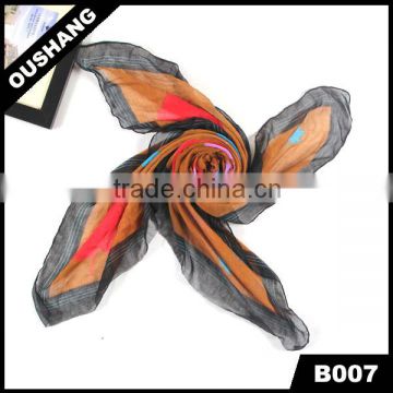 B007 Newly Polyester Scarf Colorful Scarves Dubai Muslim Scarves