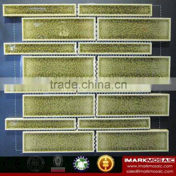 IMARK Light Green Color Ice Crackle Mosaic Tile By Ceramic Mosaic Tile/Porcelain Mosaic Tile