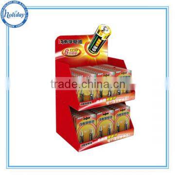 Strong and stable display carton board, battery counter display stand