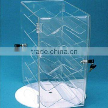 Transparent acrylic display cabinet/showcase with lock
