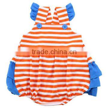 2016 wholesale children's boutique clothing oem service Newborn strip Rompers organic cotton baby rompers carters baby clothes