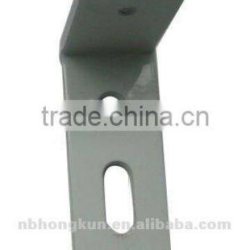 Steel L bracket white powder coating