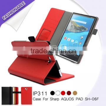 High quality leather tablet case for Sharp AQUOS PAD SH-06F